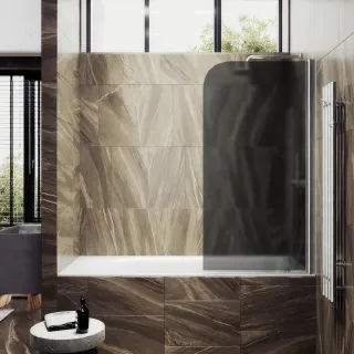 Шторка на ванну MaybahGlass MGV-604-5 40см хром матовый